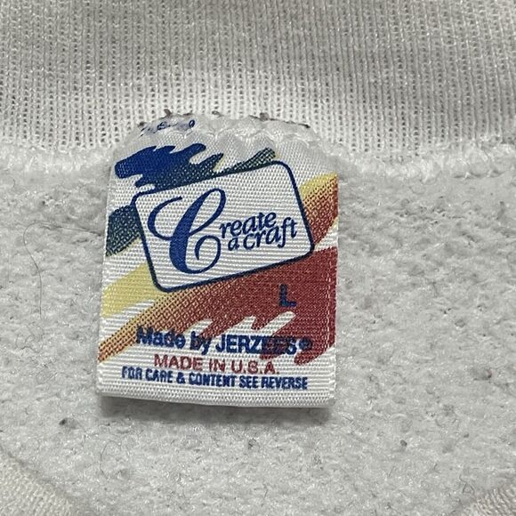 VTG Jerzees Sweatshirt Womens Large Poker Cards Custom Homemade Craft Crewneck - Picture 4 of 9